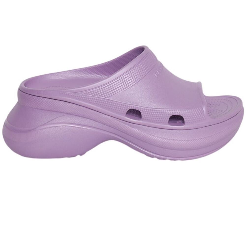Balenciaga Platform Lilac Pool Crocs Slides Size FR 41 / US 11